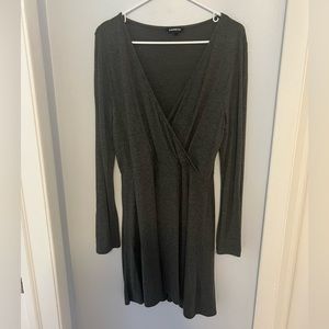 Express, Olive Green Sweater Dress, Size: Large